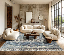 Multi Size Hand Knotted Wool Blue, Gray Tribal Moroccan Rug