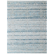 8'6x11'6 Aqua, Gray, Beige Color Hand Knotted Oushak Wool Transitional Oriental Rug