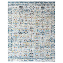 9x12 Slate, Gray, Aqua Color Hand Knotted Oushak Wool Transitional Oriental Rug