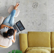 Multi Size Beige Gray Muted Earth Tones Color Hand Knotted Oushak Wool Transitional Oriental Rug