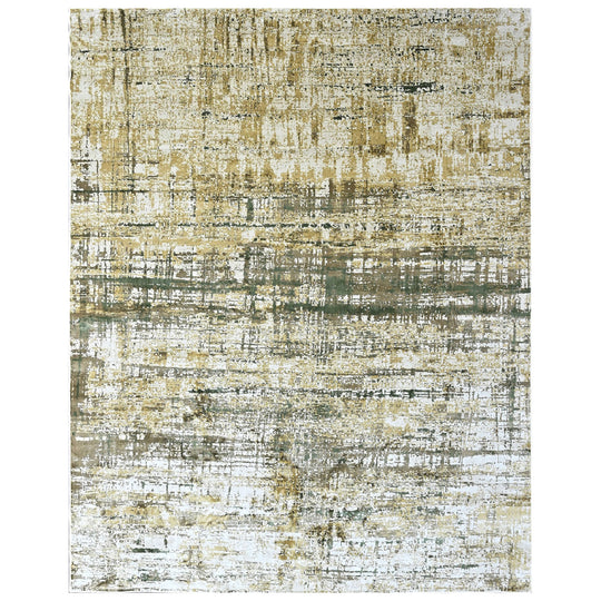 8'10''x11'10'' 100% Polyester Beige, Gold AbstractModern Rug