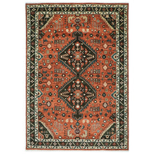 10x14 Burnt Orange, Dark Green, Teal Color Hand Knotted Oushak Wool  Oriental Rug