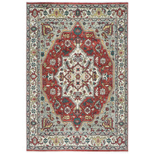 10x14 Rust, Red, Ivory Color Hand Knotted Oushak Wool  Oriental Rug