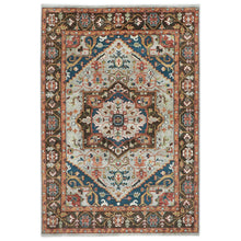 10x14 Gray, Rose, Green Color Hand Knotted Oushak Wool  Oriental Rug
