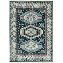 10x14 Dark Blue, Beige, Ivory Color Hand Knotted Oushak Wool Southwestern Oriental Rug