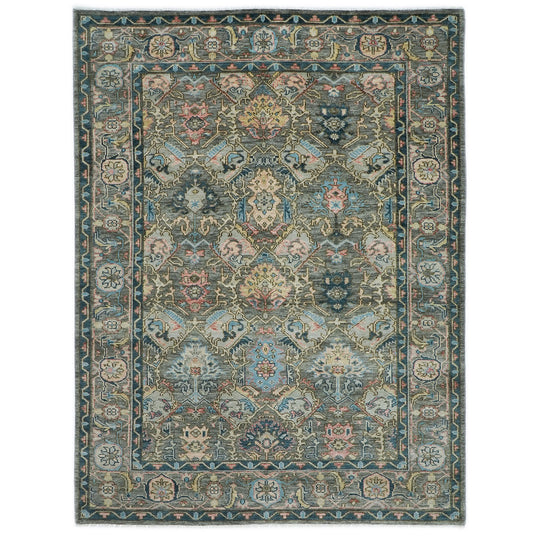 10'2"x13'11" Hand Knotted Wool Gray Oushak Arts and Crafts Rug