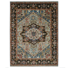 10x14 Gray, Green, Rust Color Hand Knotted Oushak Wool  Oriental Rug