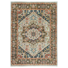 10x14 Gray, Green, Rust Color Hand Knotted Oushak Wool  Oriental Rug