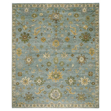 12x15 Seledon, Beige, Lime Color Hand Knotted Oushak Wool Transitional Oriental Rug
