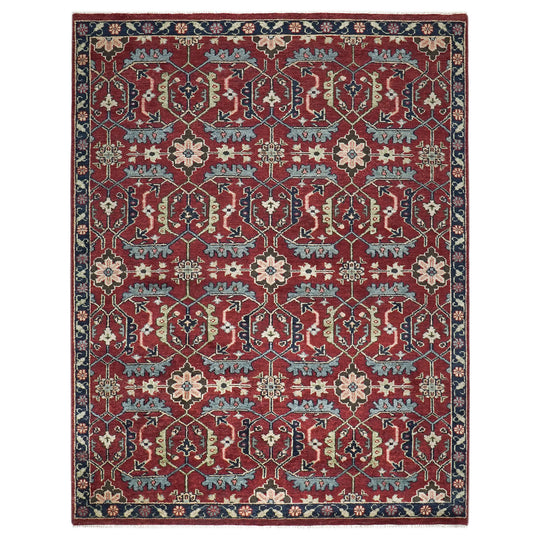 8'10''x12'3'' Hand Knotted Wool Rust Oushak Transitional Rug
