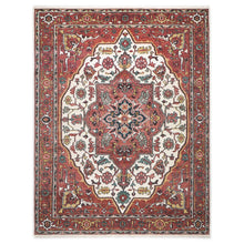 9x12 Rose, Rust, Ivory Color Hand Knotted Oushak Wool  Oriental Rug