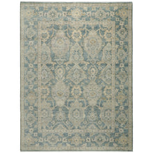 9x12'1'' Hand Knotted Wool Blue Oushak Transitional Rug