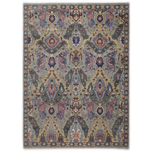 9x12 Gray, Tan, Rose Color Hand Knotted Oushak Wool Arts and Crafts Oriental Rug
