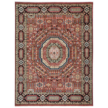9x12 Rust, Sage, Beige Color Hand Knotted Oushak Wool Traditional Oriental Rug