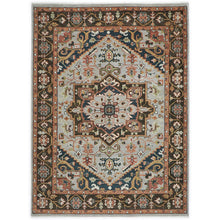 9x12 Slate, Brown, Green Color Hand Knotted Oushak Wool  Oriental Rug