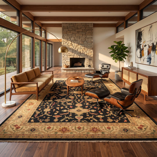 11'11''x18'1'' Hand Knotted Wool Charcoal, Beige Soumak Traditional Reversible Flatweave Rug