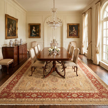 10x14 Tan, Gold, Burnt Orange Color Hand Knotted Soumak Wool Transitional Oriental Rug