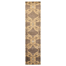 2'6x10 Gray, Beige, Slate Color Hand Knotted Tibetan Wool Transitional Oriental Rug
