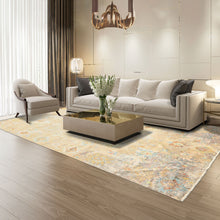 6x9 Beige, Aqua, Taupe Color Hand Knotted Sherpa Viscose Modern & Contemporary Oriental Rug
