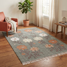 Multi Size Gray Moss Ivory Color Hand Woven Kilim Jute Traditional Oriental Rug