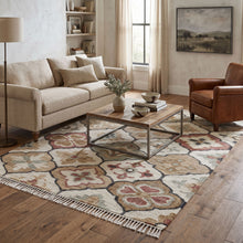 Multi Size Ivory Tan Brown Color Hand Woven Kilim Jute Traditional Oriental Rug