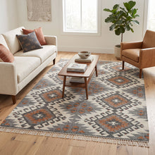 Multi Size Ivory Gray Slate Color Hand Woven Kilim Jute Southwestern Oriental Rug