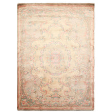5x7 Beige, Rose, Brown Color Hand Knotted French Aubusson Savonnerie New Zealand Wool Traditional Oriental Rug