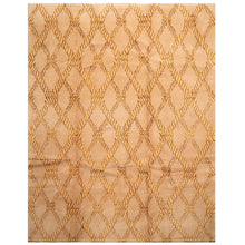 8x10 Tan, Gold, Chocolate Color Hand Knotted Tibetan Wool Transitional Oriental Rug