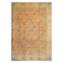 10x14 Peach, Beige, Celadon Color Hand Knotted Tabriz Wool Traditional Oriental Rug