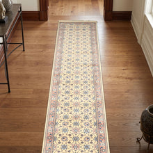2'6''x16'5'' Runner Hand Knotted Wool Ivory, Rose Pak Persian Kashan Traditional 300 KPSI Trellis Botanical Rug