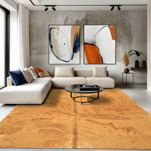 8x10 Hand Knotted Wool & Pure Silk Tone on Tone Gold, Premium Tibetan Modern & Contemporay Tibetano Designer Rug