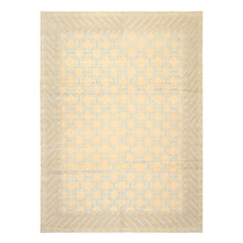 8x10 Ivory, Beige, Taupe Color Hand Knotted Tibetan Wool Transitional Oriental Rug