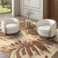 8x10 Hand Knotted Wool & Pure Silk Brown, Beige Premium Tibetan Modern & Contemporay Abstract Tibetano Designer Rug