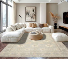 8x10 Hand Knotted Wool Seafoam, Gray Premium Tibetan Transitional Tibetano Designer Rug