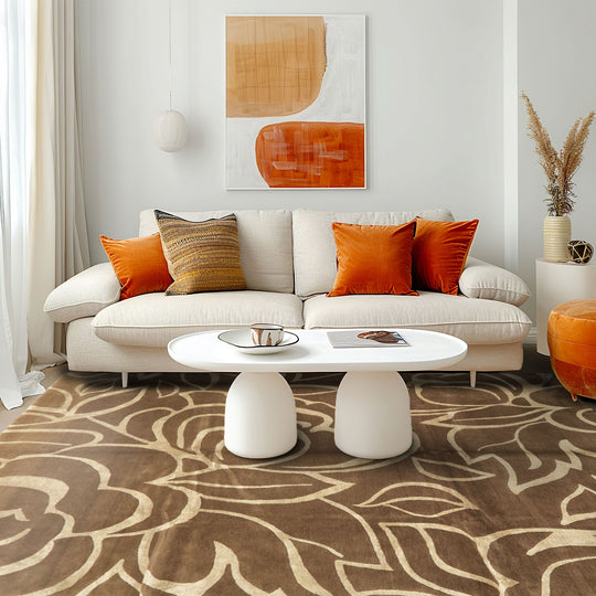 8x10 Hand Knotted Wool & Pure Silk Moss, Premium Tibetan Modern & Contemporay Tibetano Designer Rug