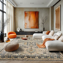 8x10 Taupe, Beige, Blue Color Hand Knotted Oushak Wool Modern & Contemporary Oriental Rug