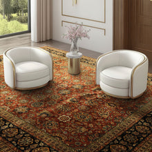 8x10 Rust, Black, Sage Color Hand Knotted Sarouk New Zealand Wool Traditional Oriental Rug