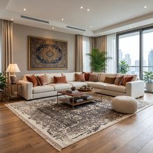 8x10 Beige, Charcoal, Taupe Color Hand Knotted Soumak Wool Traditional Oriental Rug