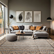8x10 Taupe, Brown, Slate Color Hand Knotted Oushak Wool Modern & Contemporary Oriental Rug