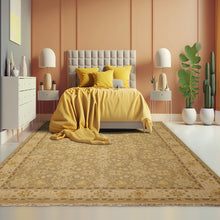 8x10 Lime, Beige, Mocha Color Hand Knotted Soumak Wool Traditional Oriental Rug