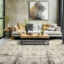8x10 Gray, Aqua, Tan Color Hand Knotted Oushak 100% Bamboo Silk Transitional Oriental Rug