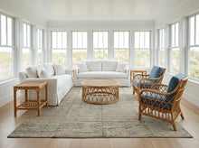 9x12 Gray, Beige, Aqua Color Hand Loomed Tibetan Wool Transitional Oriental Rug