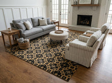 Multi Size Brown Charcoal Beige Color Hand Loomed Tibetan Wool & Bamboo Silk Modern & Contemporary Oriental Rug