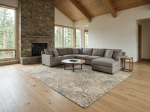 8x10 Beige, Greenish, Gray Color Hand Knotted Tibetan Wool Transitional Oriental Rug
