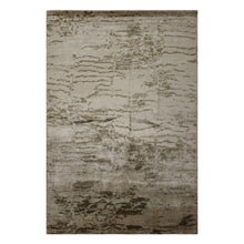 6x9 Beige, Tan, Olive Color Hand Knotted Sherpa Bamboo Silk Modern Oriental Rug