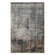 6x9 Beige, Taupe, Blue Color Hand Knotted Sherpa Bamboo Silk Modern Oriental Rug