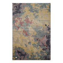 6x9 Beige, Turquoise, Rose Color Hand Knotted Oushak Wool Modern Oriental Rug