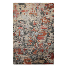 6x9 Beige, Rose, Charcoal Color Hand Knotted Sherpa Bamboo Silk & Wool Modern Oriental Rug