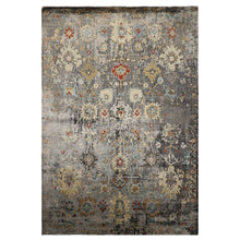 6x9 Taupe, Brown, Orange Color Hand Loomed Sherpa Bamboo Silk Traditional Oriental Rug