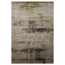 6x9 Beige, Taupe, Green Color Hand Knotted Sherpa Wool & Bamboo Silk Modern Oriental Rug